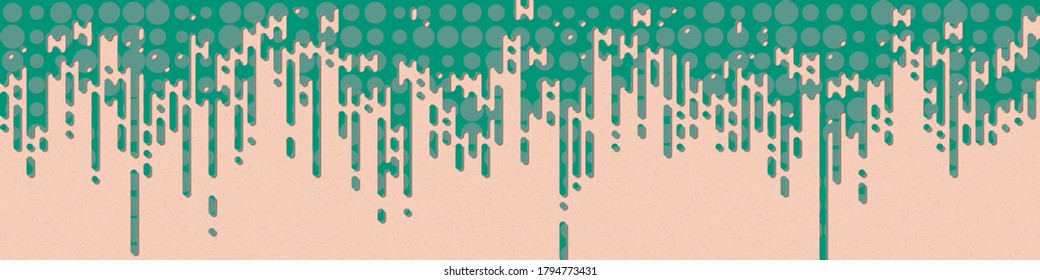 Abstract Rounded Color Lines halftone transition background illustration