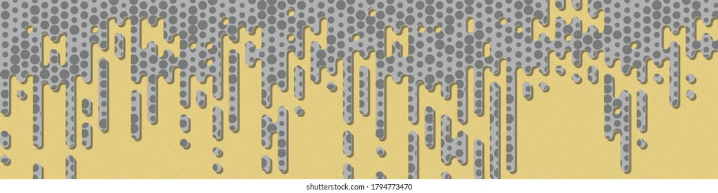 Abstract Rounded Color Lines halftone transition background illustration
