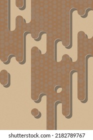 Abstract Rounded Color Lines halftone transition background illustration