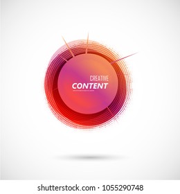 Abstract rounded colored shapes on light background.