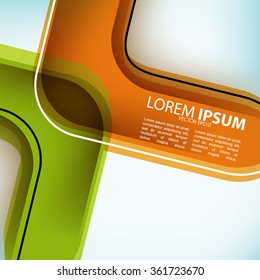 abstract rounded corner thick lines overlapping business background