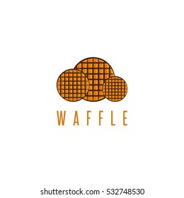abstract rounded delicious waffle vector design template