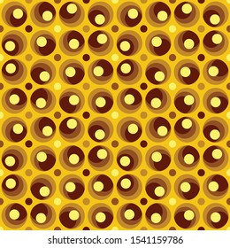 Abstract rounded geometric repeated pattern. Flat, retro design. Vector seamless pattern for textile, wallpaper, wrapping paper, prints, fabric, web background or other accent etc.