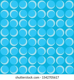 Abstract rounded geometric repeated pattern. Flat, retro design. Vector seamless pattern for textile, wallpaper, wrapping paper, prints, fabric, web background or other accent etc.