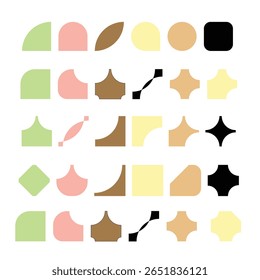 Abstract Rounded Geometric Shapes Collection – Modern Minimal Vector Icons