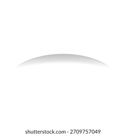 Abstract rounded gray colored curved illustration isolated on transparent background