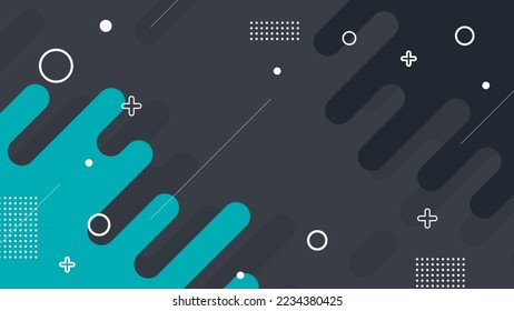 Abstract rounded line background. Minimalist halftone background with dark and blue combination color.
