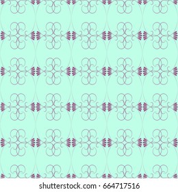 Abstract rounded line seamless pattern. Fashion graphic background design. Modern stylish texture. Design colorful template for prints, textiles, wrapping, wallpaper, website etc. Vector illustration