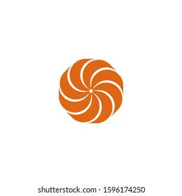 Abstract rounded logo design icon
