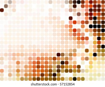 abstract rounded pixel mosaic background