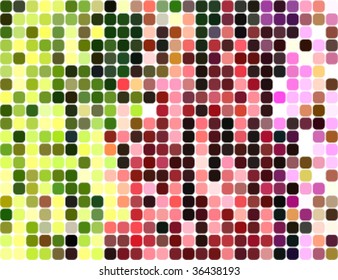 abstract rounded pixel points mosaic background