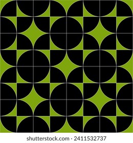 Resumen de cuartos redondeados. Vector colorido lienzo. Fondo colorido y cuatro partes de un círculo. Patrón geométrico.