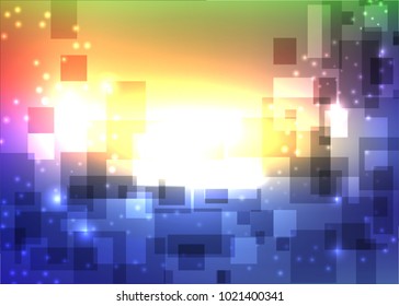 Abstract rounded rectangle background technology
