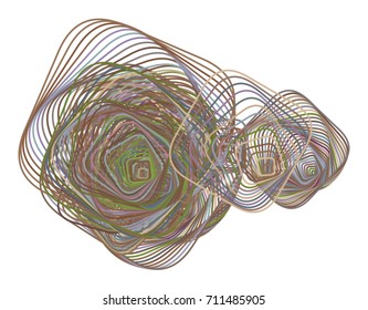 Abstract rounded rectangle geometric pattern, colorful & artistic for graphic design, catalog, textile or texture printing & background. Vector illustration graphic.