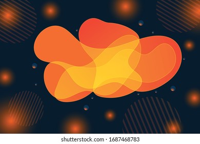 abstract rounded shape background orange