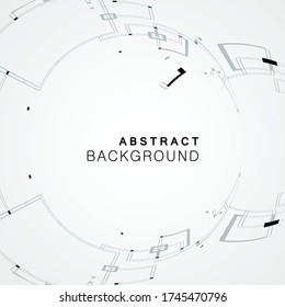 Abstract rounded shapes on white background. Vector collection. Cloud line art and business concept cover