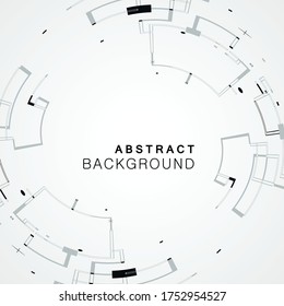 Abstract rounded shapes on white background. Vector collection. Cloud line art and business concept cover