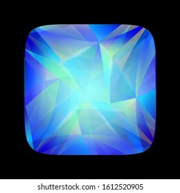 Abstract rounded square blue background. Vector illustration