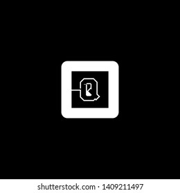 abstract rounded square q logo letter design concept