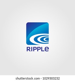 Abstract Rounded Square Ripple Logo Sign Symbol Icon