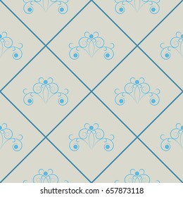 Abstract rounded twig in square seamless pattern. Fashion graphic design. Modern stylish abstract texture. Colorful template for prints textiles, wrapping, wallpaper, banner, card. Vector illustration