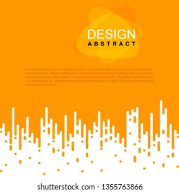 Abstract rounded yellow lines. Halftone transition. Vector illustration. Isolated on white background.