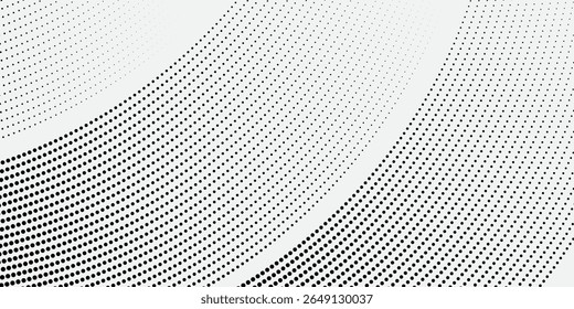 Abstract row of black dots, seamless white paper pattern background. Monochrome graphic copy space mockup design. 
