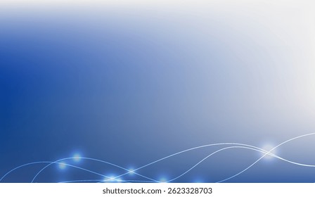 Abstrait Arrière-plan bleu royal avec des orbes et des ondes lumineuses fluides, création d'Images vectorielles moderne pour des présentations, des Bannières de Web et des projets d'art numérique, illustration créative