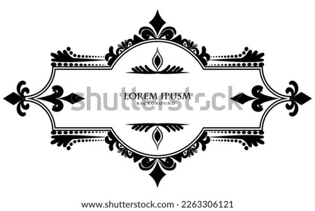 Abstract royal, floral frame vector art for invitation card design, cover page, book page, Competition winner frame, royal frame, black royal Flourish Elements for invitation card design, vector art