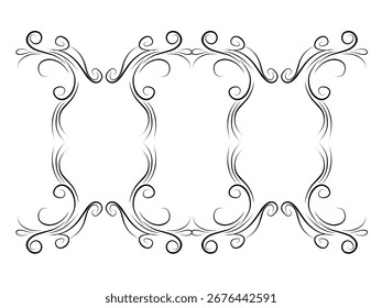 Abstract royal frame outline design vignette.eps