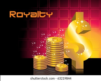 abstract royalty background with dollar symbol