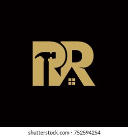 Abstract RR Home Renovation Logo