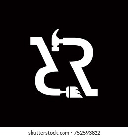 Abstract RR Renovation logo vector