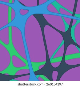 Abstract rubber band of network in bright color