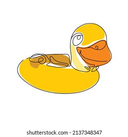 abstract rubber ring duck shape for dwimming children babies