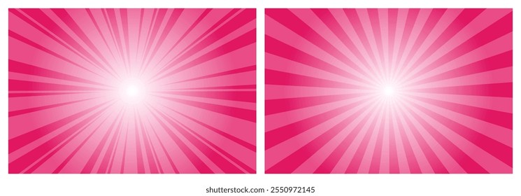 Abstract Ruby Pink Sunburst background. Editable Sunburst background, Sunburst, Sunbeam