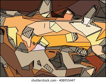 Abstract of ruins in the desert