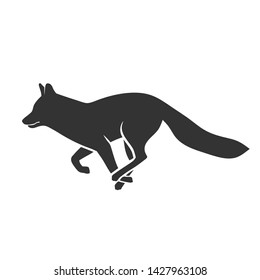 Abstract Running fox illustration vector Design template.