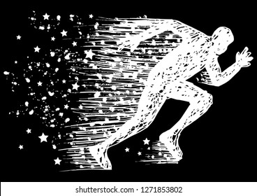 Abstract running man.