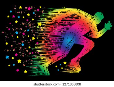 Abstract running man.