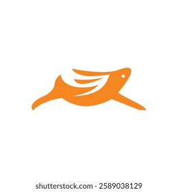 Diseño abstracto del logotipo del conejo