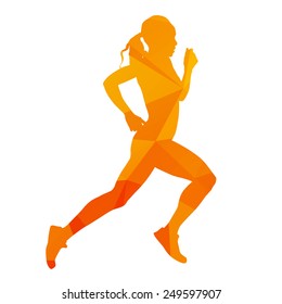 Abstract running woman