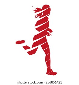 Abstract running woman