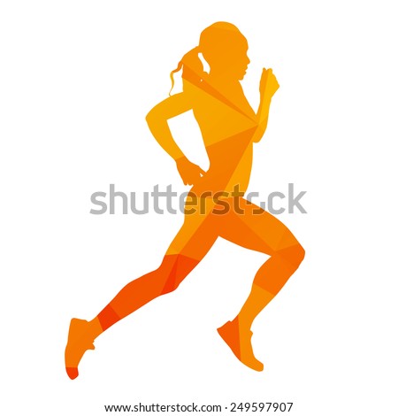 Abstract running woman