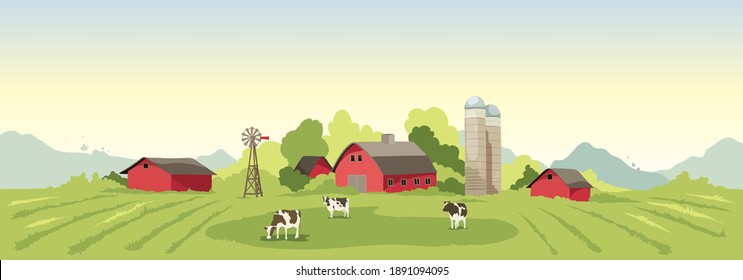 Abstract rural landscape and