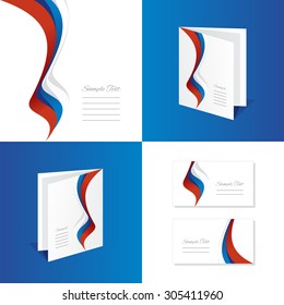 Abstract Russia brochure leaflet folder cover business card