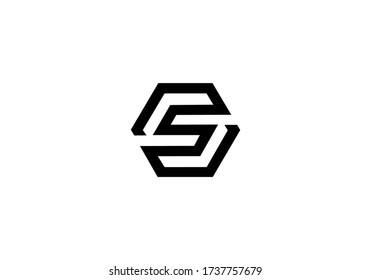 vector del logotipo del alfabeto S abstracto