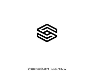 abstract S alphabet logo vector