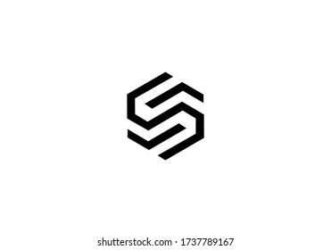 abstract S alphabet logo vector