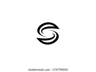 abstract S alphabet logo vector